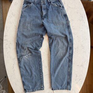Wrangler Carpenter Jeans 30x32 Vintage Style Workwear Denim Utility Pants